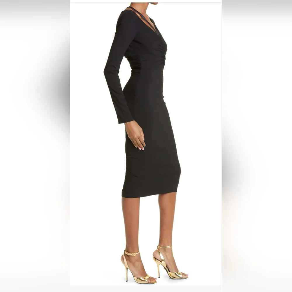 Versace Medusa Long Sleeve Size 8 Midi Dress - Picture 16 of 16